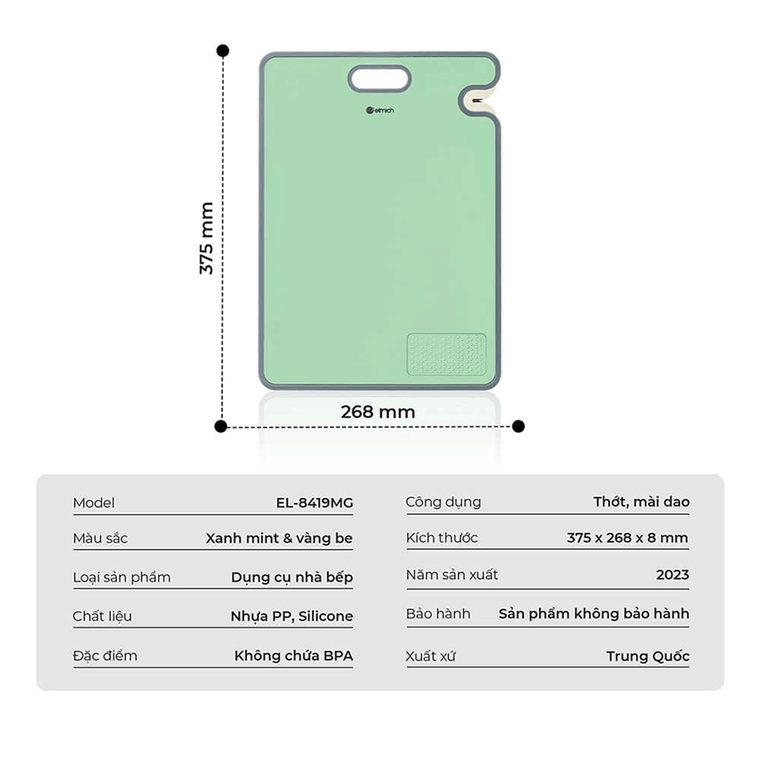 Thớt an toàn - đa năng Elmich EL8419MG/ 2328419MG