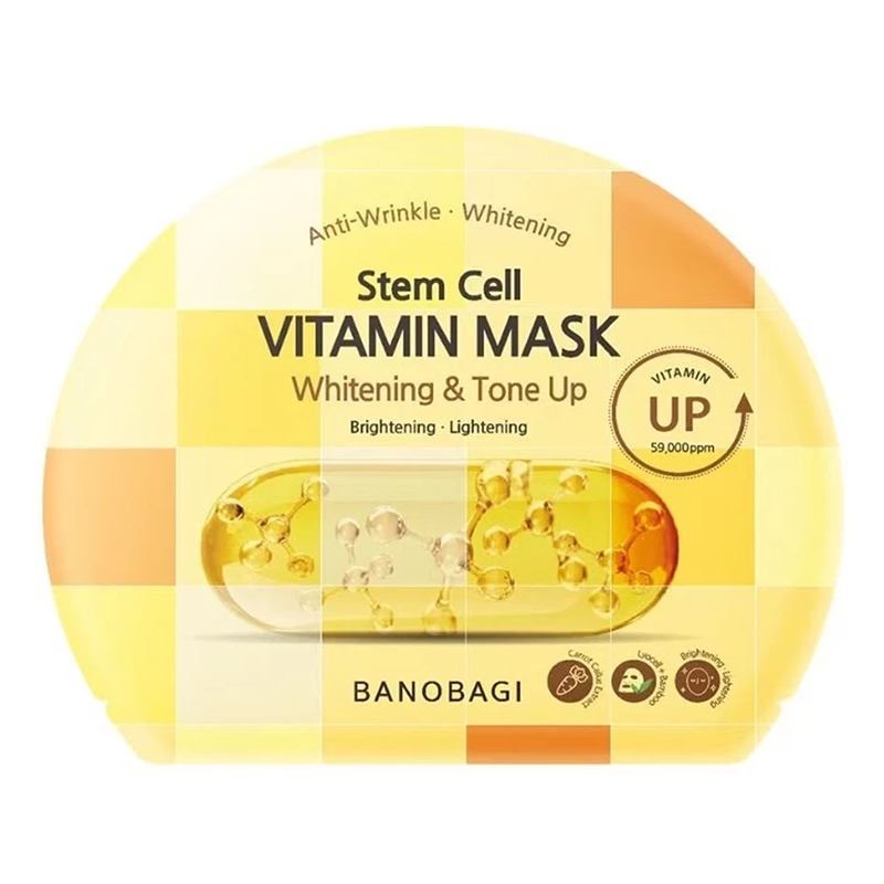 Mặt nạ BANOBAGI Stem Cell Vitamin Mask Whitening And Tone Up miếng 30g