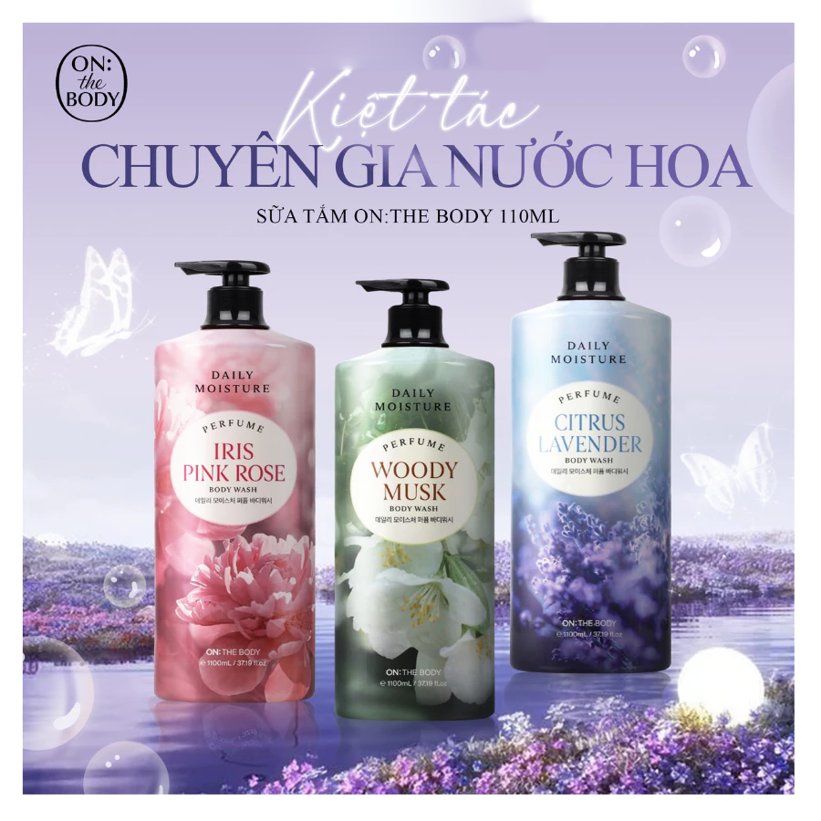 Sữa Tắm ON: THE BODY Daily Moisture Perfume Body Wash Citrus Lavender Scent 1100ml