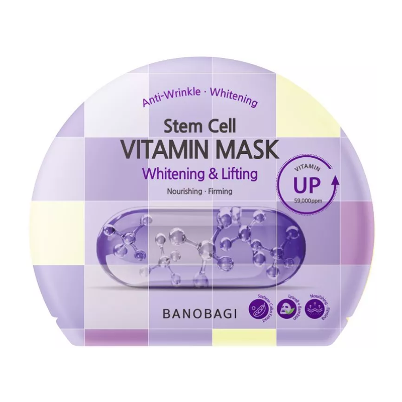 Mặt nạ BANOBAGI Stem Cell Vitamin Mask Whitening And Lifting miếng 30g