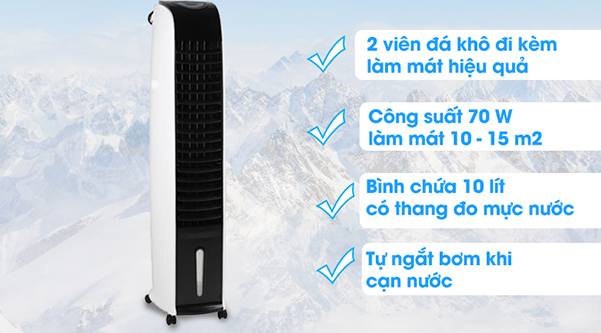 Quạt hơi nước Comfee CF-AC10AR - Công suất 70W - Dung tích 10L