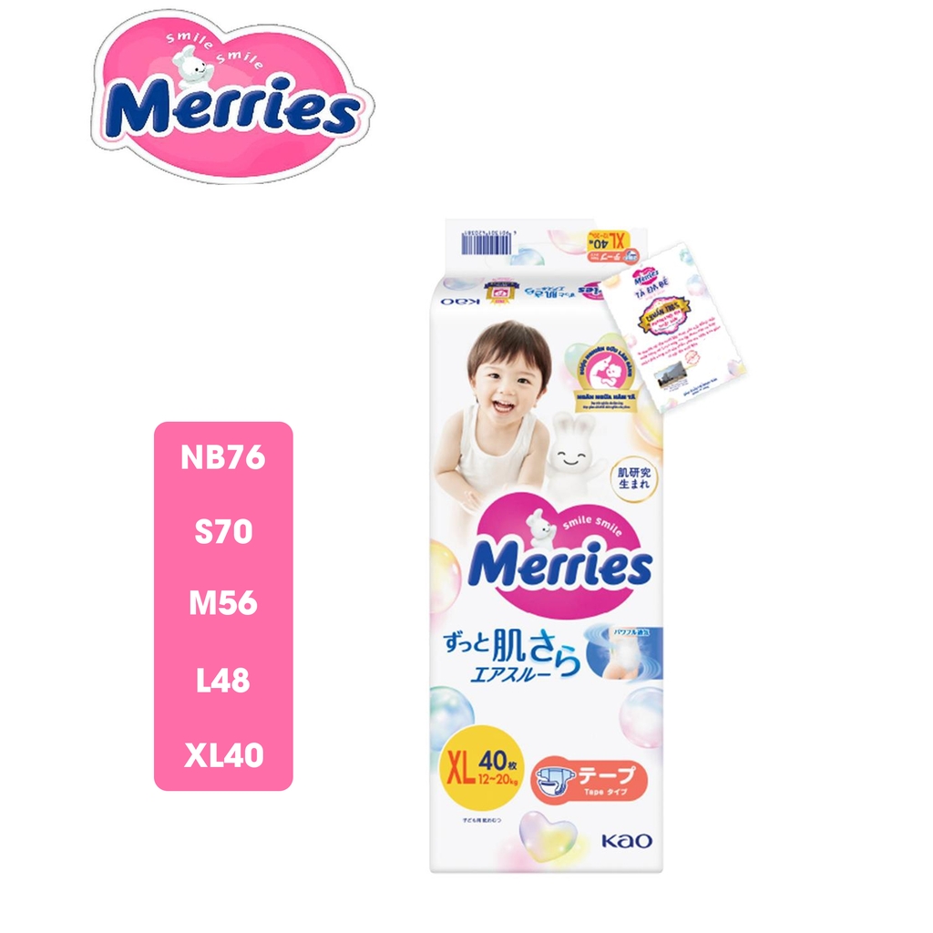 Merries Tã Bỉm dán size XL40