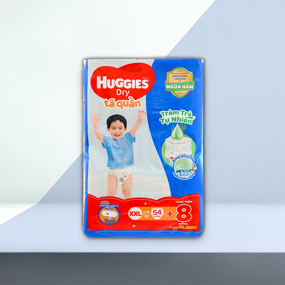 [Tặng thêm 8 miếng] Tã/bỉm quần Huggies XXL54