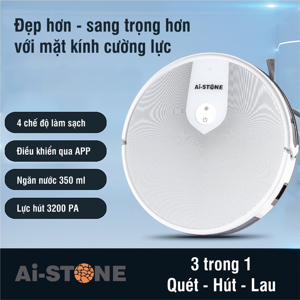 Robot hút bụi lau nhà Ai-STONE V6S Pro