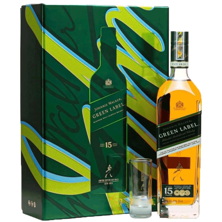 Rượu whisky pha trộn Scotland Johnnie Walker Green Label Green Label Pure Malt 15 năm