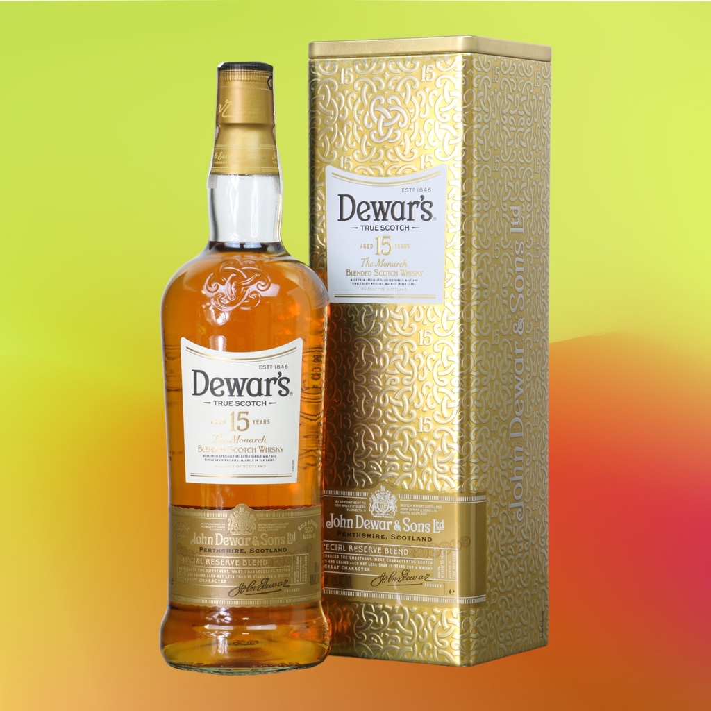 Rượu whisky pha trộn Scotland Dewars The Monarch 15 năm