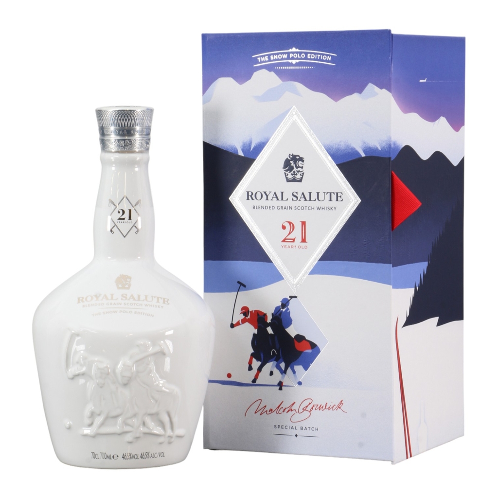 Rượu whisky pha trộn Scotland Royal Salute The Snow Polo Edition 21 năm