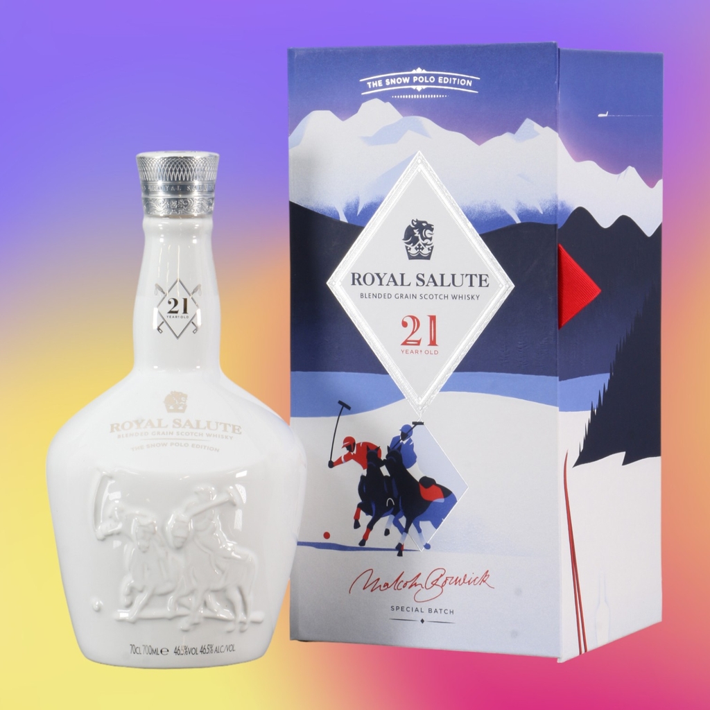 Rượu whisky pha trộn Scotland Royal Salute The Snow Polo Edition 21 năm