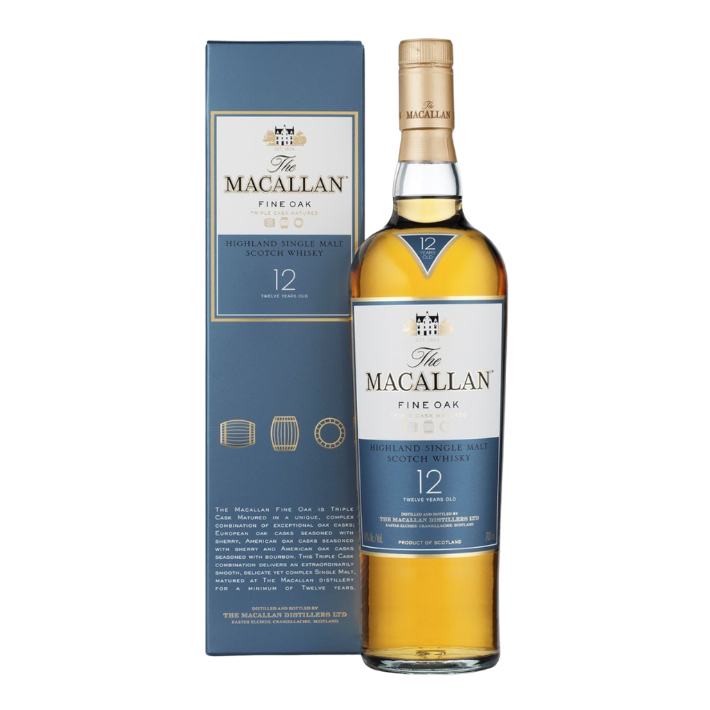 Rượu whisky đơn Scotland Macallan 12 năm - Triple Cask Matured - Fine Oak
