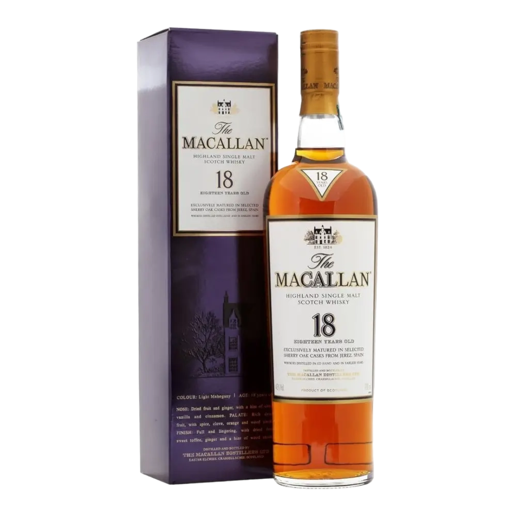 Rượu whisky đơn Scotland Macallan 18 năm