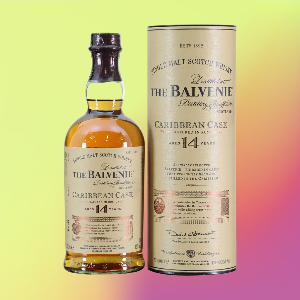 Rượu whisky đơn Scotland The Balvenie Caribbean Cask 14 năm