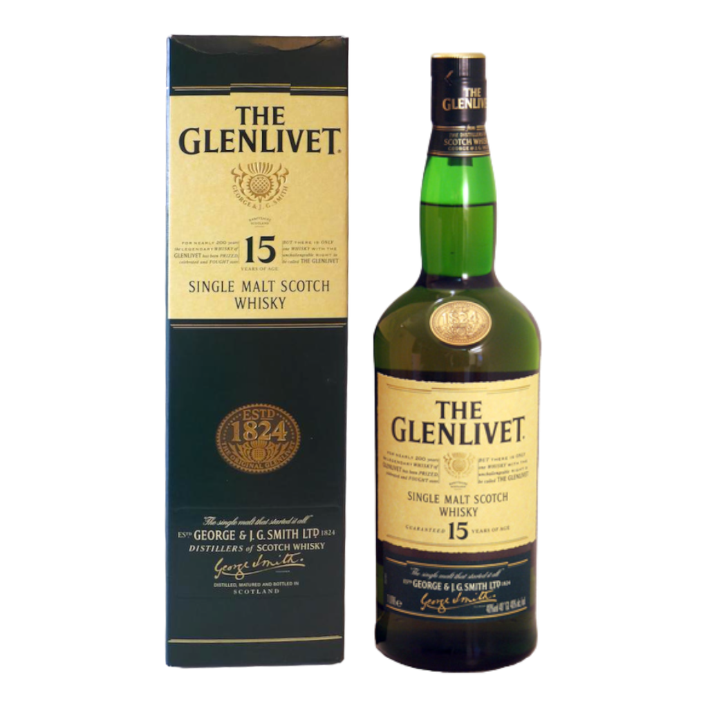 Rượu whisky đơn Scotland The Glenlivet 15 năm