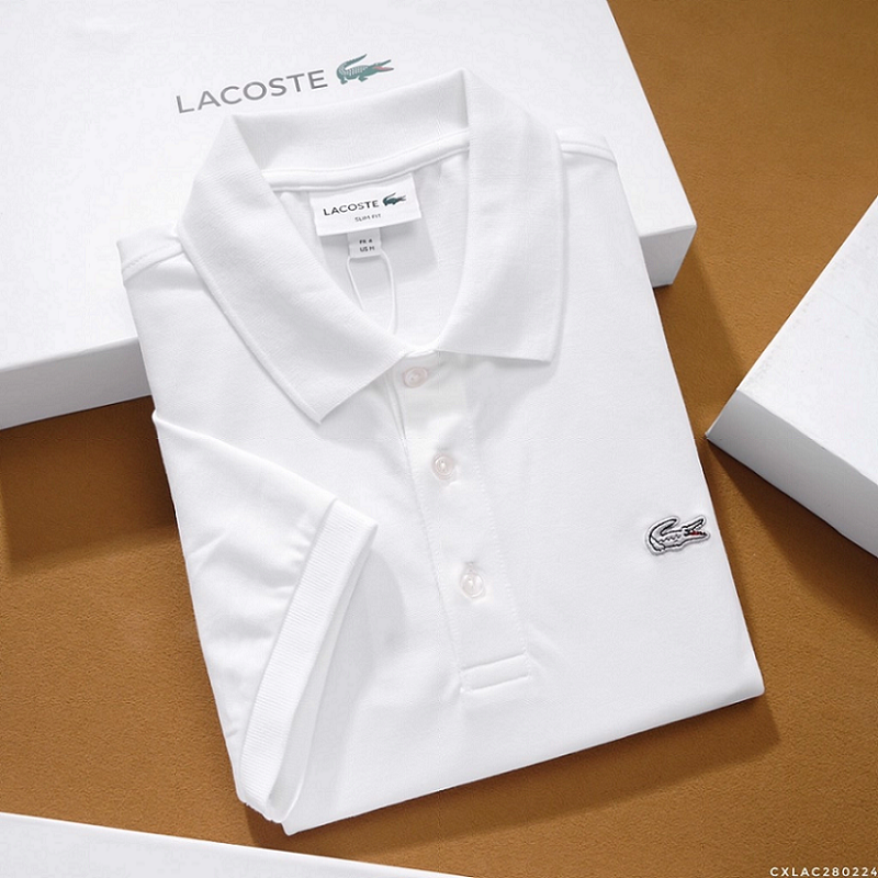 Áo polo lacoste trắng