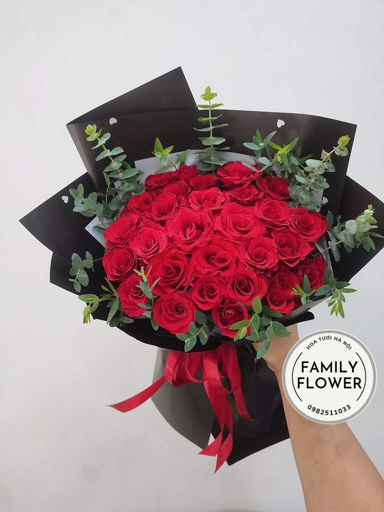 Hộp hoa hồng đỏ nhập khẩu Hoa sinh nhật vợ