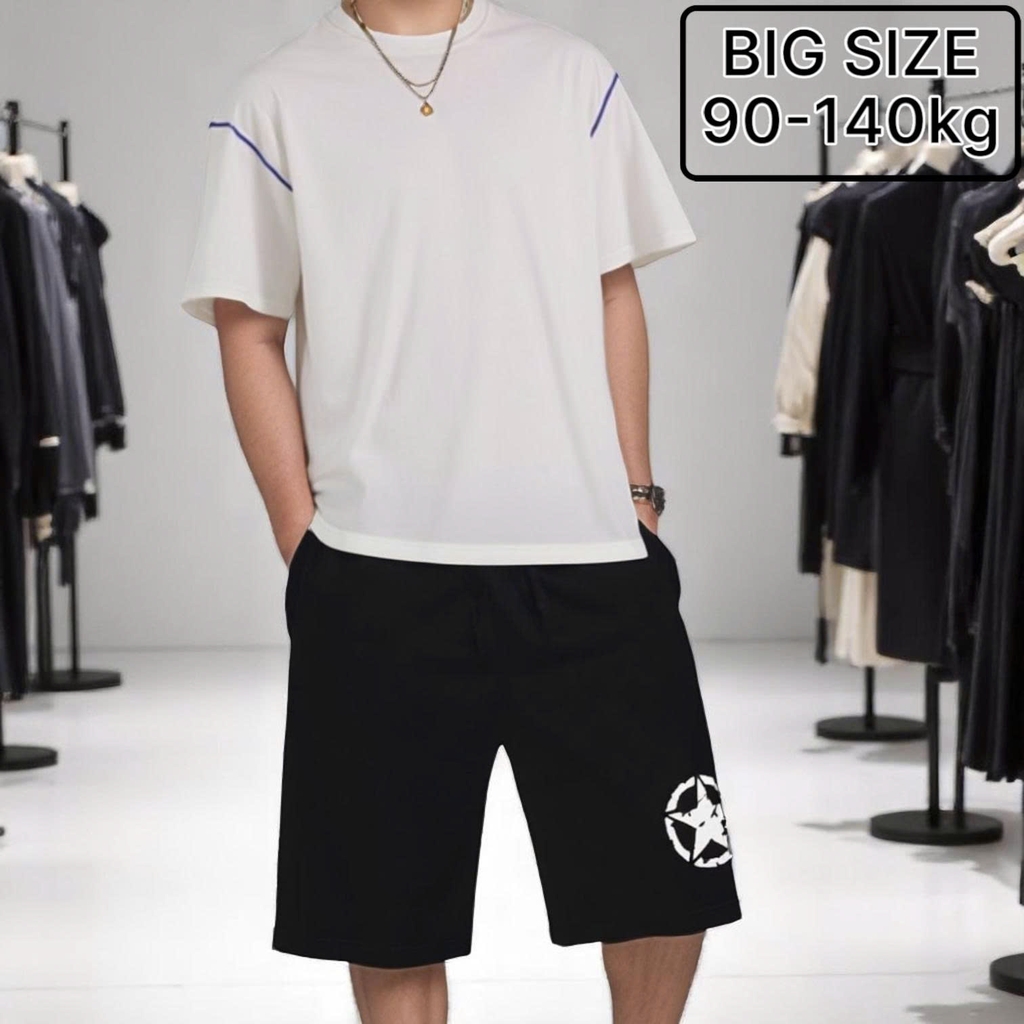 Quần Short Thun Thể Thao Nam Big Size Star (90-140kg) - Xanh Chàm - BF.QS.12Ch