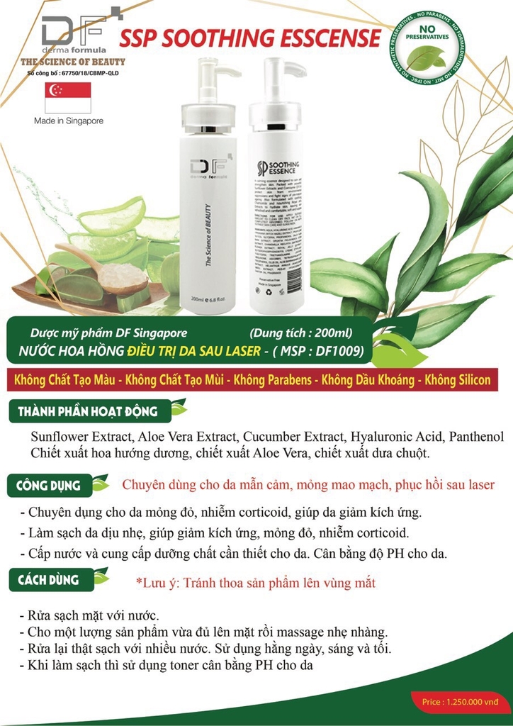 NƯỚC HOA HỒNG ĐIỀU TRỊ DA SAU LASER