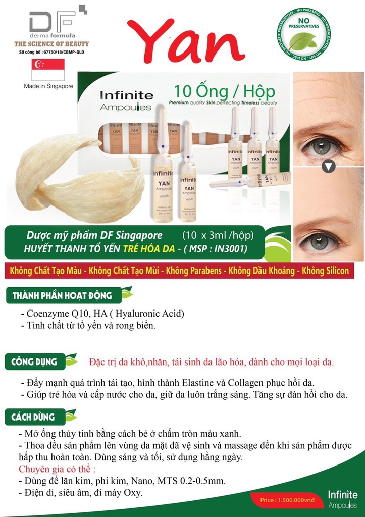 HUYẾT THANH TỔ YẾN TRẺ HÓA DA