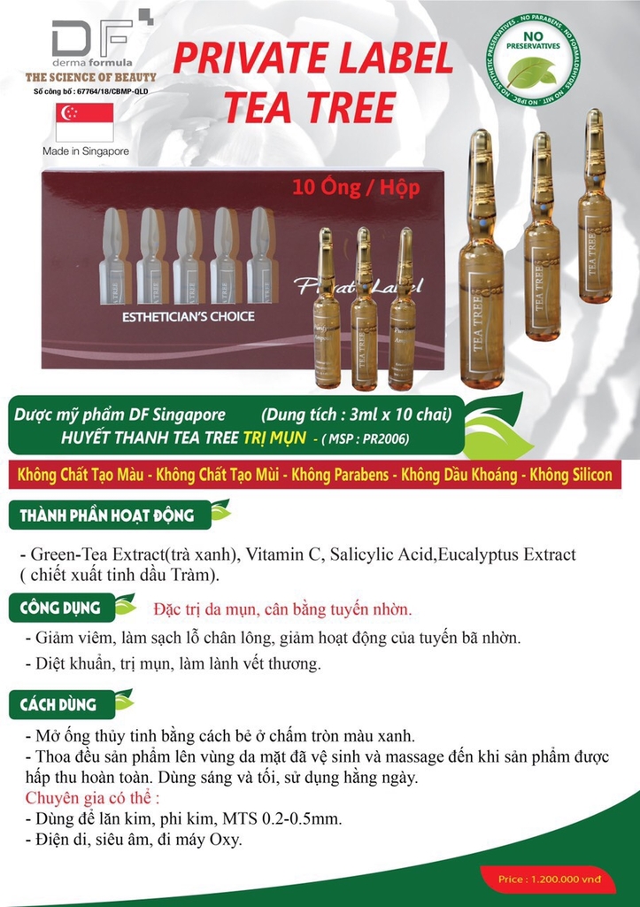 HUYẾT THANH TEA TRE TRỊ MỤN