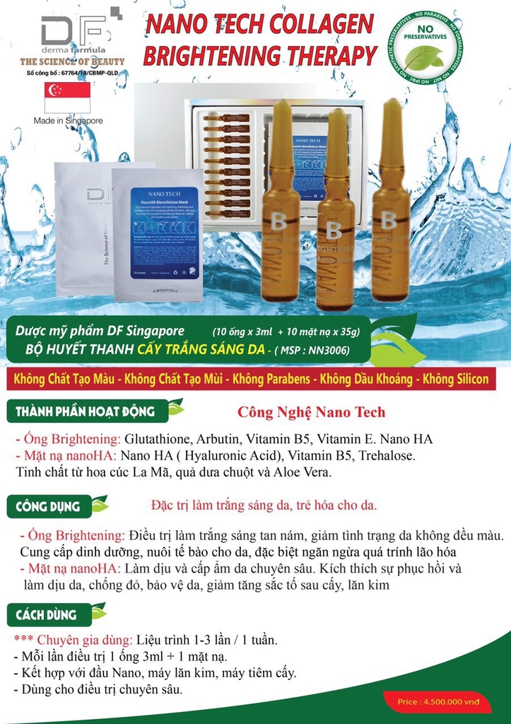 BỘ HUYẾT THANH CẤY TRẮNG SÁNG DA