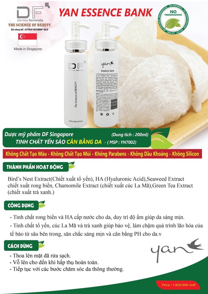 TINH CHẤT YẾN SÀO CÂN BẰNG DA