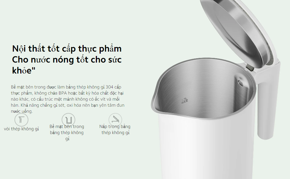 Bình đun siêu tốc Xiaomi Mi Electric Kettle 2 1.7L