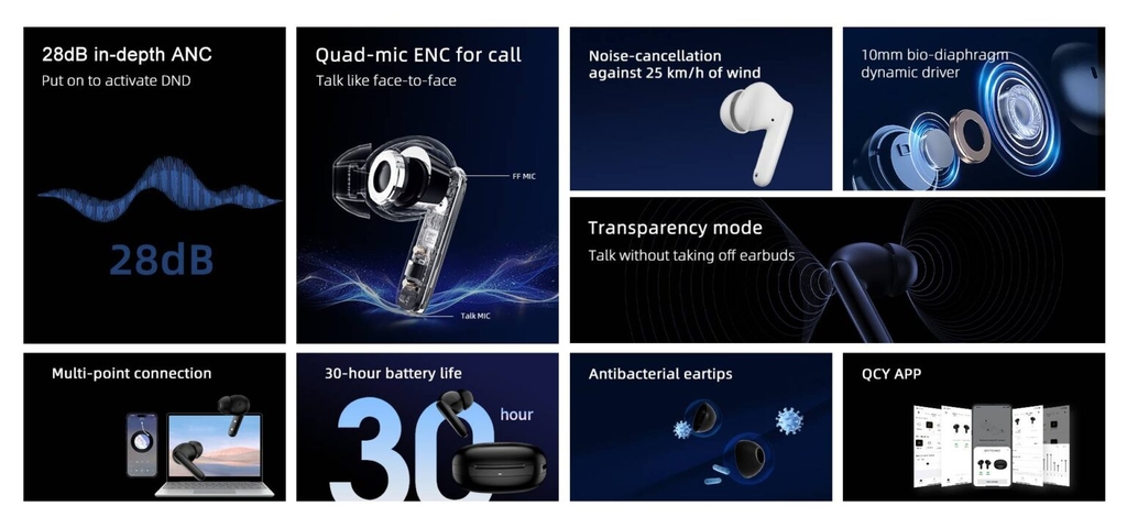 Tai nghe Bluetooth QCY T13 ANC2