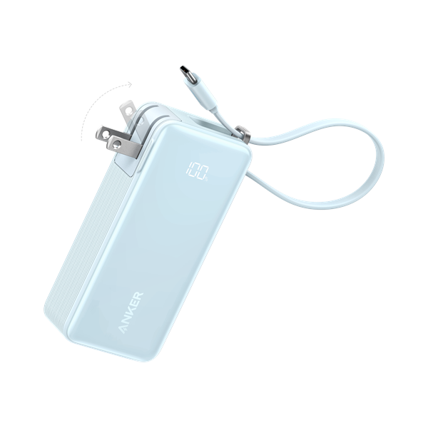 Pin sạc dự phòng Polymer 10000mAh kiêm Adapter Sạc Type-C PD 30W Anker A1637 (kèm cáp Type-C)