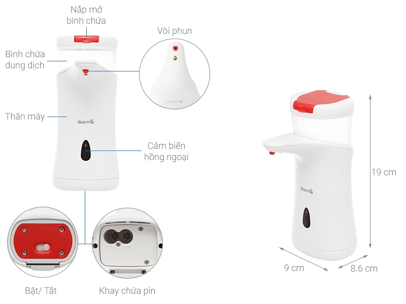 Máy lấy xà bông rửa tay tự động Deerma XS100