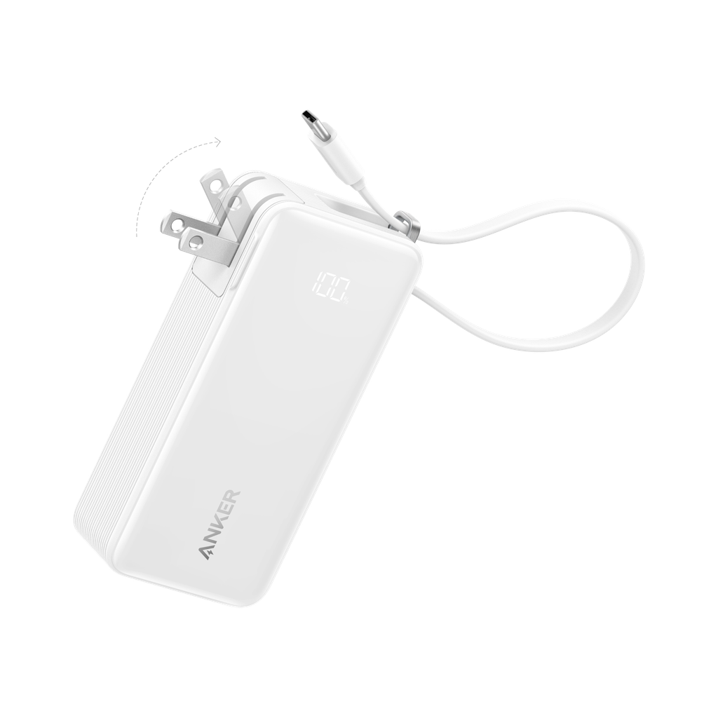 Pin sạc dự phòng Polymer 10000mAh kiêm Adapter Sạc Type-C PD 30W Anker A1637 (kèm cáp Type-C)