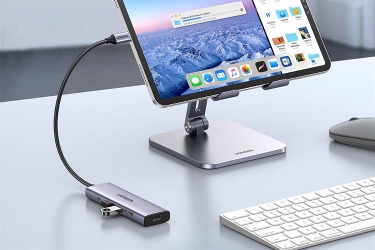 Hub USB-C 5 in 1 Ugreen CM511 (15596) – HDMI 4K, USB 3.0, Sạc Nhanh PD 100W