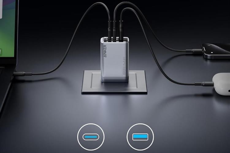 Adapter Sạc 2A1C IQ3 GaN 100W Anker Prime A2688