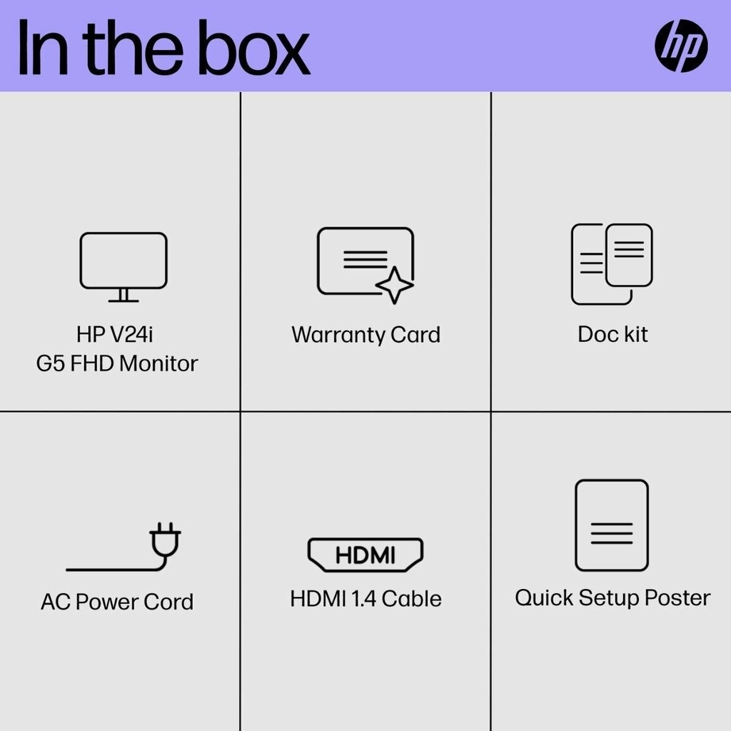 Màn hình HP V24i G5 65P59AA 23.8 inch FHD/ 75Hz/5ms IPS