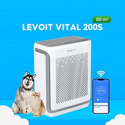 Máy Lọc Không Khí Levoit Vital 200S 88m2 | Khử Mùi Diệt Khuẩn | Hút Lông Thú Cưng Cực Mạnh