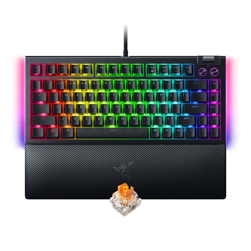 Bàn phím cơ Razer BlackWidow V4 Tenkeyless (Orange Tactile Switch, RGB)