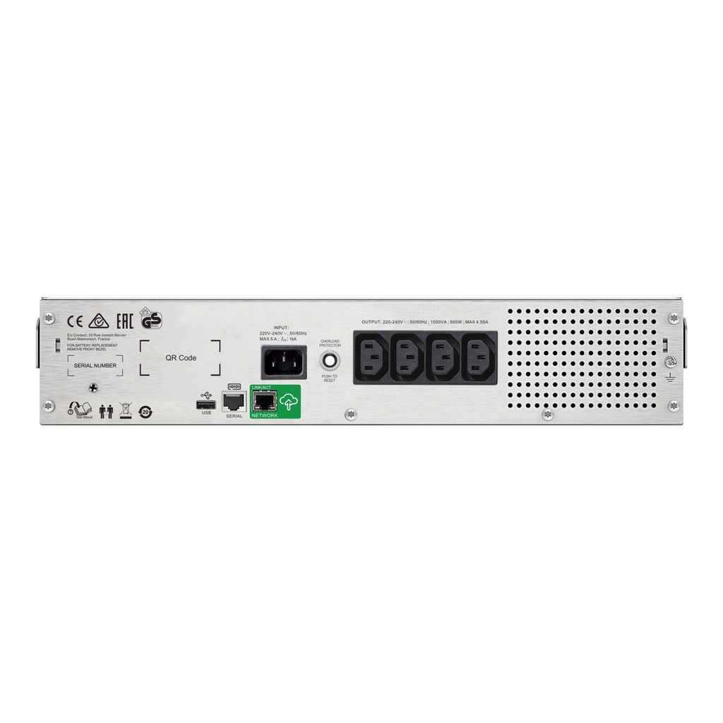 Bộ lưu điện APC Smart-UPS SMC1000I-2UC (1000VA600W, Rackmount 2U)