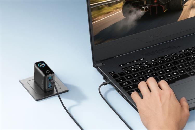 Adapter Sạc Nhanh Anker 2C1A 100W Màn Hình LED Kèm Cáp USB-C B121B