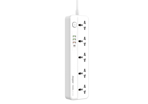 Ổ điện đa năng Energizer 5AC kèm 3USB-A và 1USB-C sạc nhanh PD (max 20W)