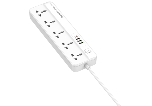 Ổ điện đa năng Energizer 5AC kèm 3USB-A và 1USB-C sạc nhanh PD (max 20W)