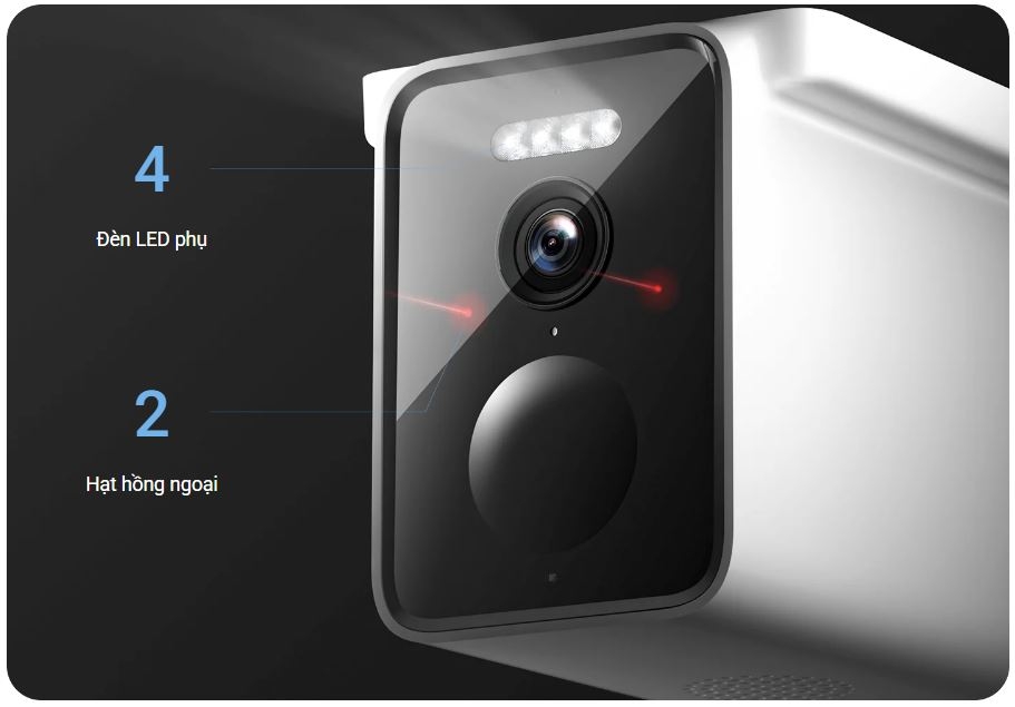 Camera Ngoài Trời Xiaomi Solar Outdoor Camera BW400 Pro Set 2.5K 4MP Pin 10000mAh