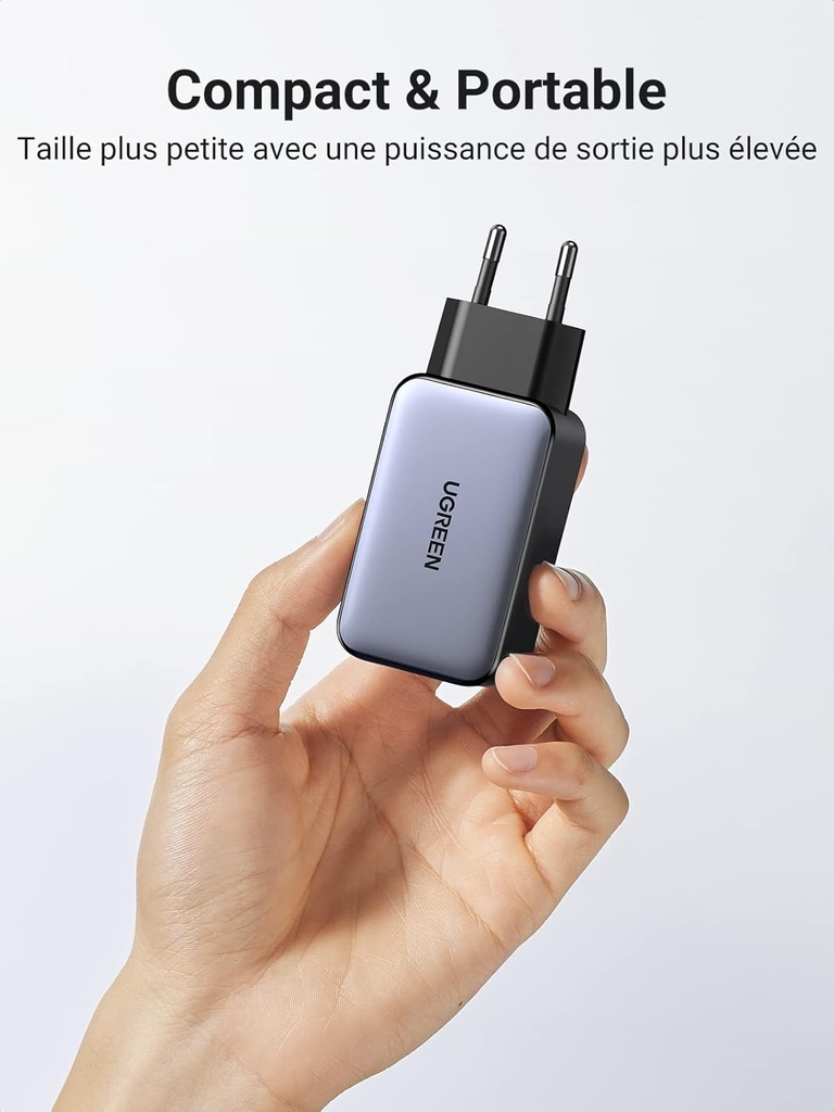 Adapter UGREEN sạc nhanh GaN 65W USB-C và USB-A