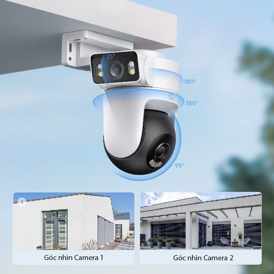 Camera Xiaomi ngoài trời CW500 Dual 360 độ 4MP