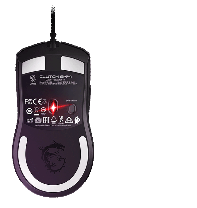 Chuột Gaming MSI Clutch GM41 V2 | Có Dây, Lightweight, 16000 DPI, RGB Mystic Light