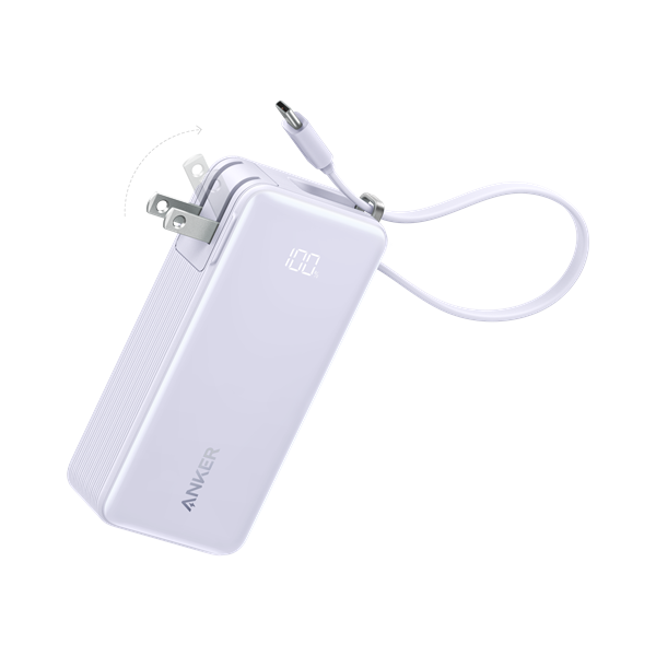 Pin sạc dự phòng Polymer 10000mAh kiêm Adapter Sạc Type-C PD 30W Anker A1637 (kèm cáp Type-C)