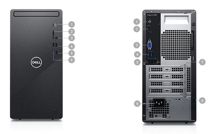 PC Dell Inspiron 3891 MT GTT0X1 - i3-10105 | 4GB RAM | 1TB HDD