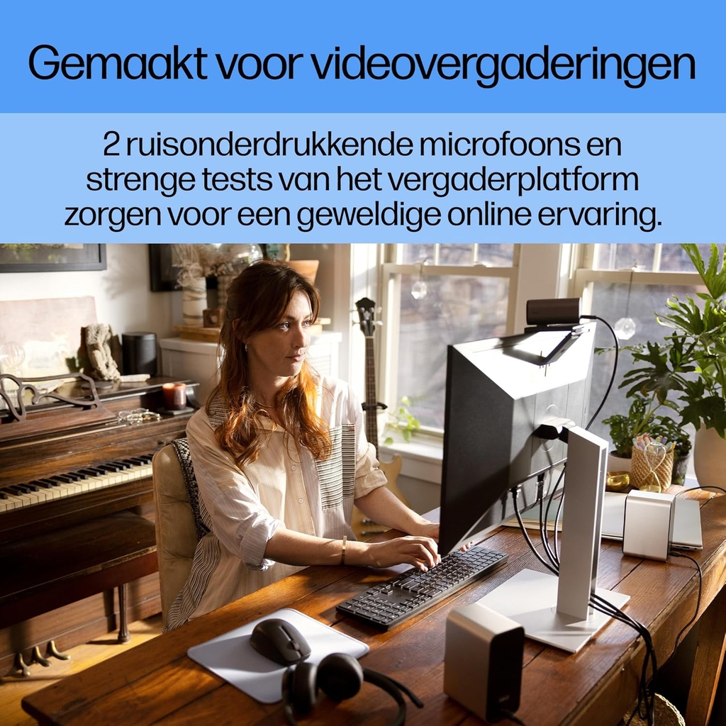 Webcam HP 960 4K Streaming – 4K UHD, AI Auto Framing, HDR, Micro kép