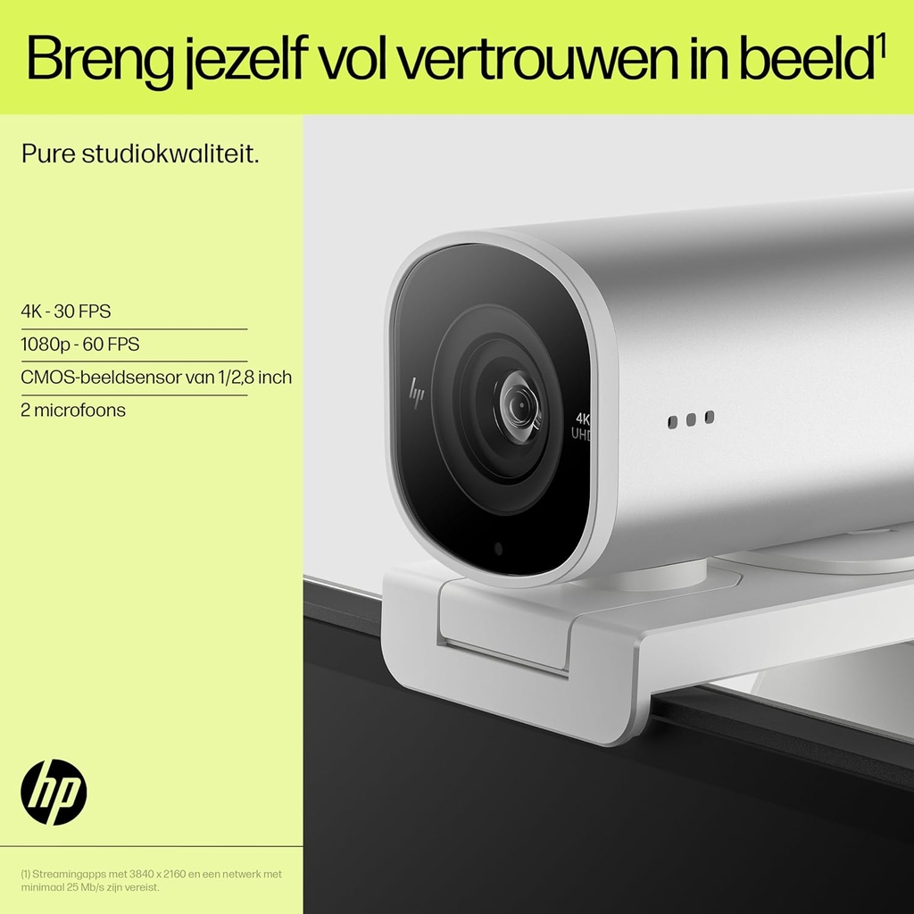Webcam HP 960 4K Streaming – 4K UHD, AI Auto Framing, HDR, Micro kép