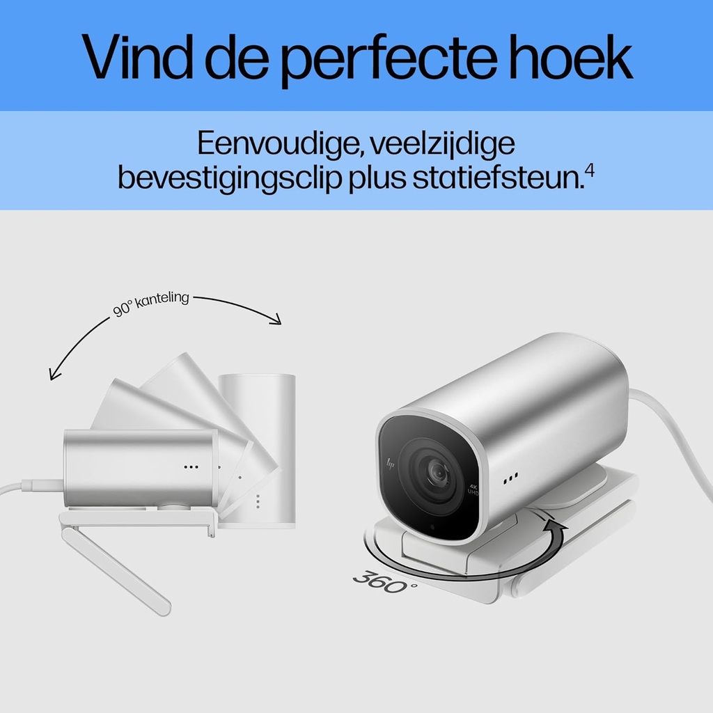 Webcam HP 960 4K Streaming – 4K UHD, AI Auto Framing, HDR, Micro kép