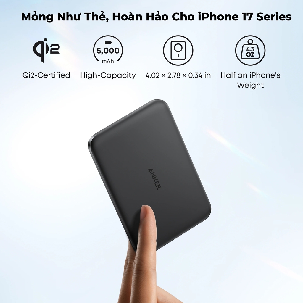 Pin Sạc Dự Phòng Anker Nano 5000mAh A1665 MagGo Slim
