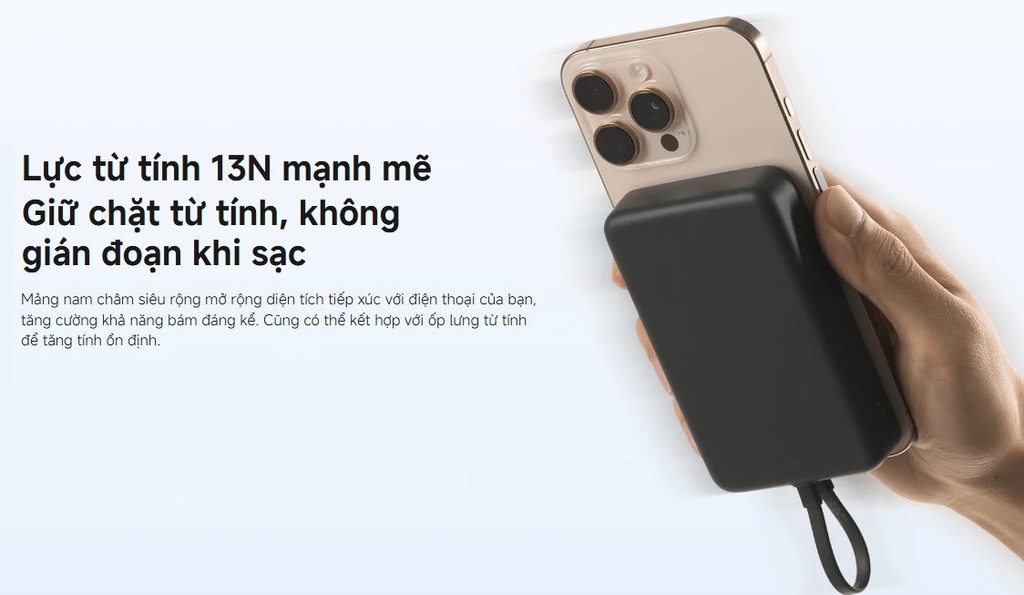 Pin dự phòng Xiaomi 33W Magnetic Power Bank 10000 mAh Kèm cáp sạc Type C