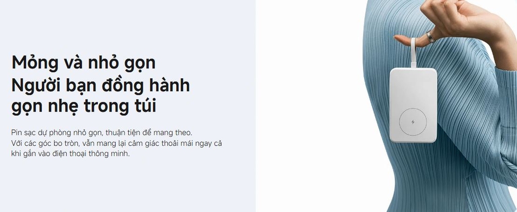 Pin dự phòng Xiaomi 33W Magnetic Power Bank 10000 mAh Kèm cáp sạc Type C